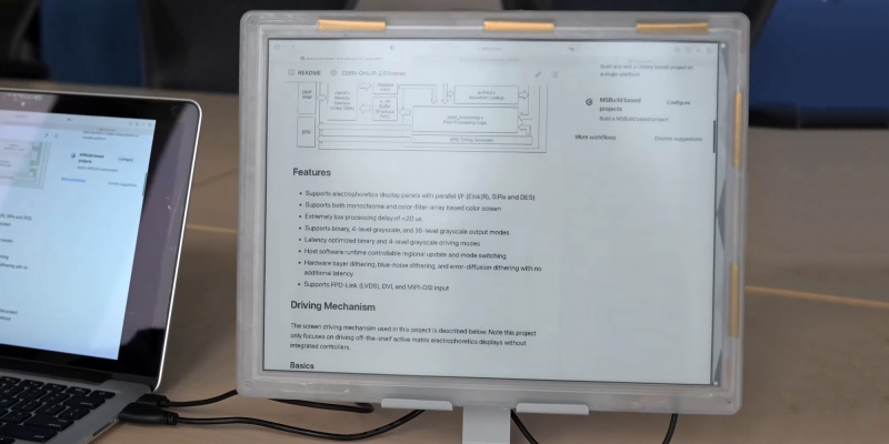 Представлен монитор Modos Paper с экраном E ink и открытым исходным кодом проекта