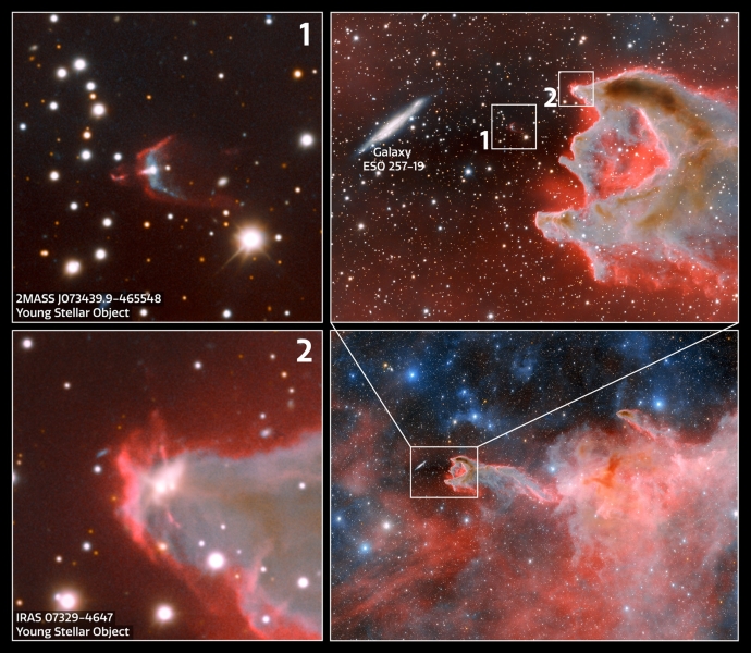 «Рука Бога» хватает галактику: Dark Energy Camera засняла завораживающую туманность